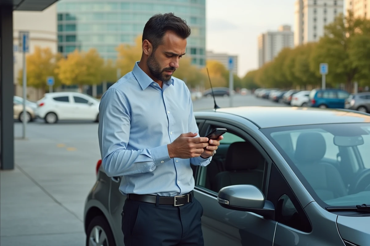 Homme vérifiant les règles de conduite près d